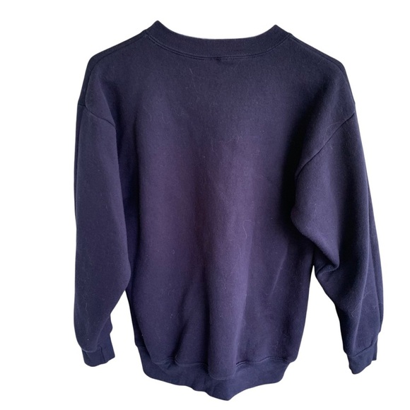 Vintage Crewneck Sweatshirt Navy Lighthouse Embroidered Sweater Adult Size Large - Picture 2 of 6